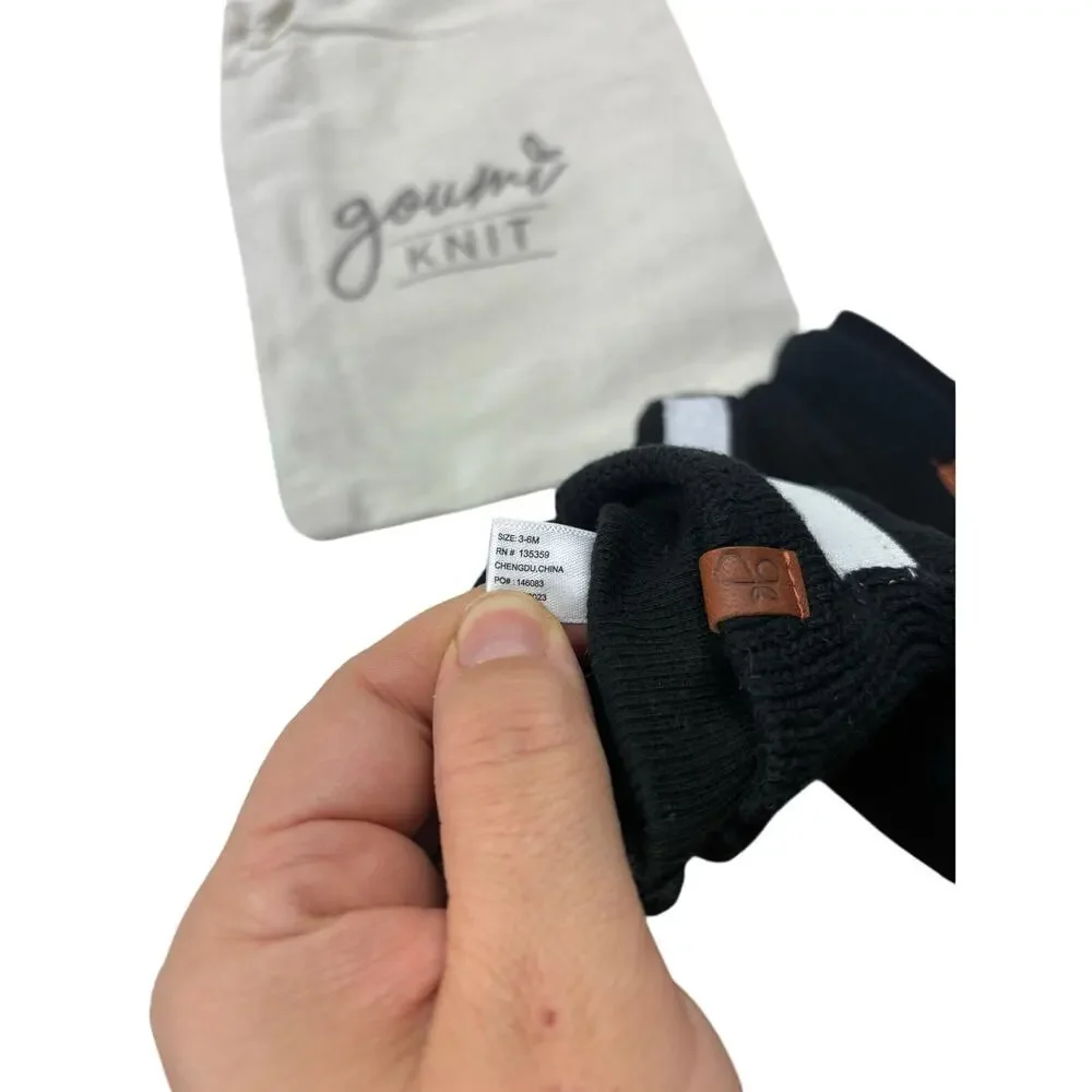 Goumi Stay On Baby Mitts - Knit NWT 3-6 months Shadow‎